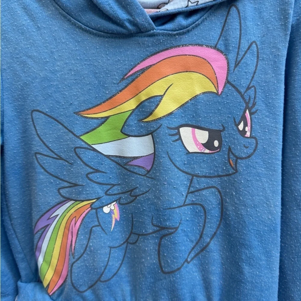 Pony Movie 3T Girls Blue My Little Pony Long Sleeve Hooded Sweatshirt Dress